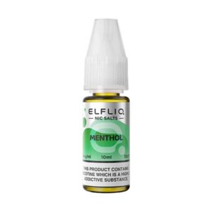 Bottle of menthol nicotine salt
